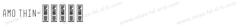 amo thin字体转换